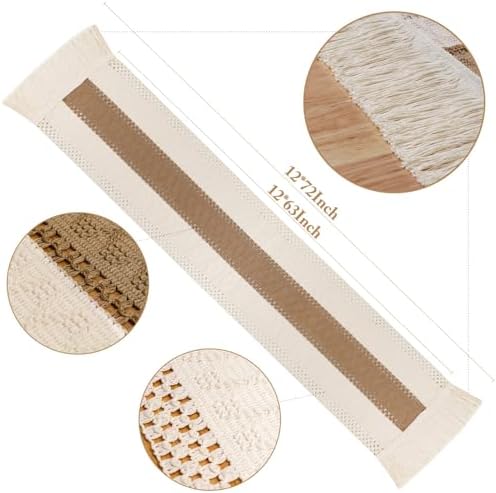 OurWarm Boho Macrame Table Runner 72 Inch