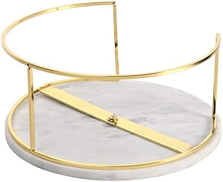 MyGift Modern White Marble Cake Stand Set of 3