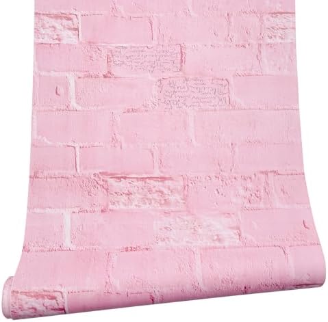 LovingWay 147 Feet Classroom Wall Shelf Liner Pink Bricks English Quotes