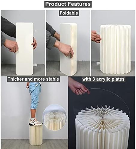 AHUAWA 3PCS Foldable Cylinder Stand Set for Parties and Events