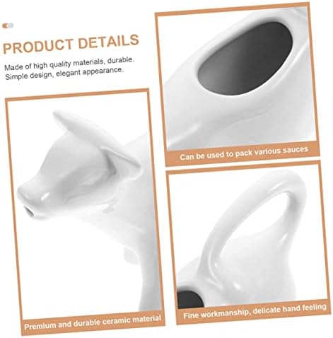 STOBAZA 3pcs Ceramic Milk Jug with Spout and Lids