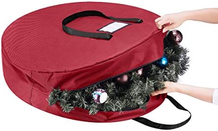 Tiny Tim Totes 36 Inch Red Wreath Canvas Bag