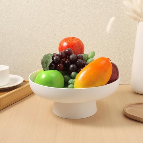 DOITOOL White Plastic Footed Serving Bowl