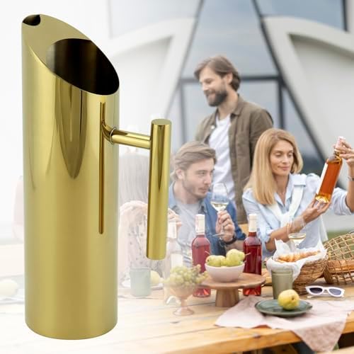 QWORK Gold-Copper Plated Stainless Steel Water Pitcher 53oz
