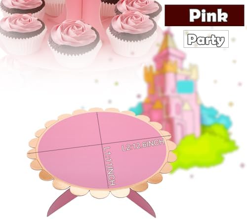 MRPAPA Pink Cupcake Cake Stand Tray 3-Tiered