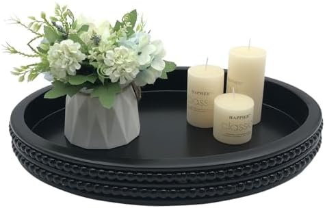 Carah Cossh Oval Wooden Serving Tray Black