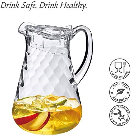 Amazing Abby Droply Whirly 64 Oz Plastic Pitcher with Lid
