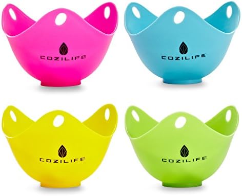COZILIFE Egg Poacher Set of 4 with Ring Standers