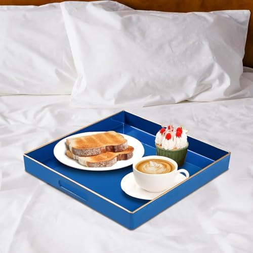 MAONAME Decorative Tray Royal Blue with Handles