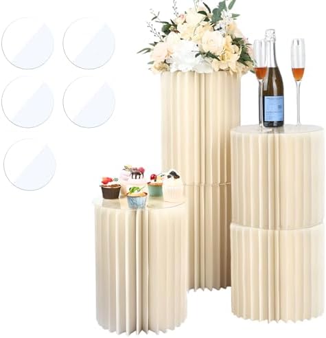 Merrifete Stacking Block Cake Stands for Party Birthday Wedding