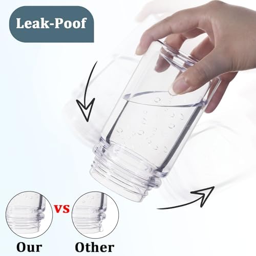 8 Pack 10 Oz Plastic Snow Globe Tumbler with Plug