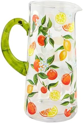 Mud Pie Fruit Glass Pitcher 80 oz