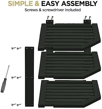 Bambsi Bamboo Corner Shelf - Black