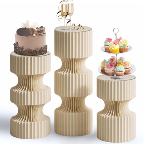 3PCS Pillaro Cake Stands for Party and Wedding