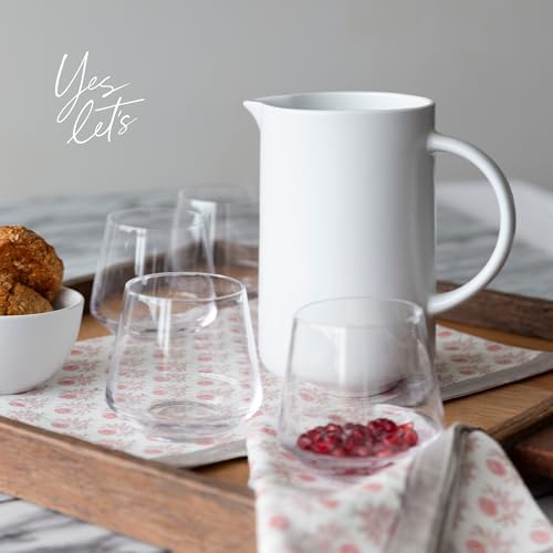 OverBack Coupe Stoneware Pitcher - 42 Oz Semi-Matte White