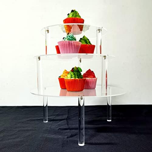 HESIN 3 Tier Acrylic Cake Display Stand Set