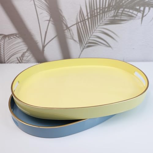 Spsyrine Oval Serving Tray for Ottoman and Coffee Table