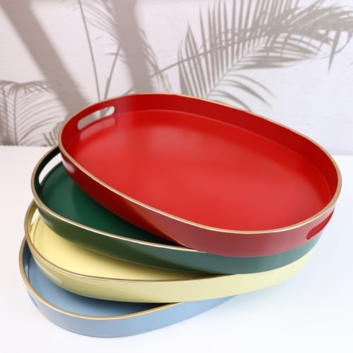 Spsyrine Oval Serving Tray for Ottoman and Coffee Table