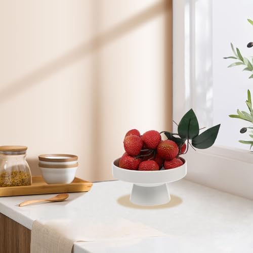 DOITOOL Ceramic Footed Bowl 5 Inch White