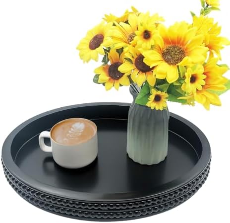 Carah Cossh Oval Wooden Serving Tray Black
