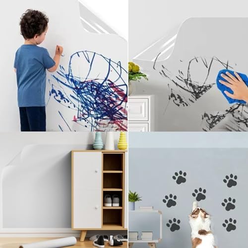 Clear Electrostatic Wall Protector for Kitchen and Office