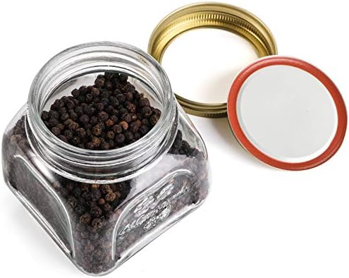 Cedilis 12 Pack 10OZ Airtight Mason Jars with Gold Lids