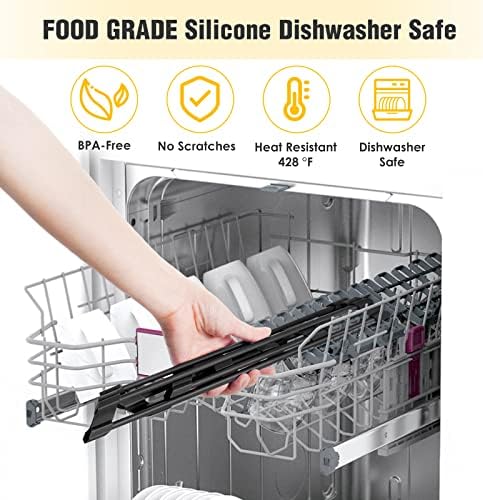 Tomorotec Foldable Dish Drying Rack with Silicone Coating