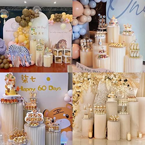 AHUAWA 3PCS Foldable Cylinder Stand Set for Parties and Events