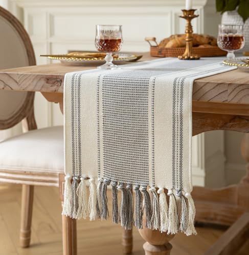 Caflife Boho Table Runner Modern Farmhouse 13x90 Inch