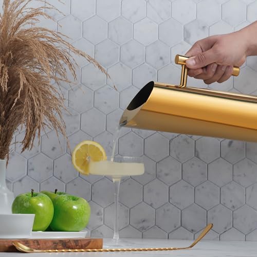 Generic Soluna HM Stainless Steel Chrome Gold Pitcher with Handle