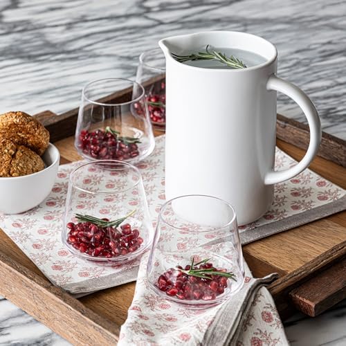 OverBack Coupe Stoneware Pitcher - 42 Oz Semi-Matte White