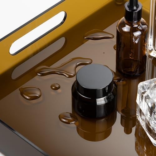 Large Acrylic Serving Tray with Handles for Bar Kitchen Party