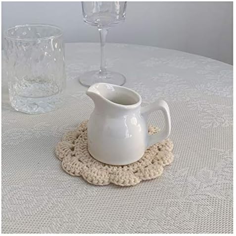 Milk Frothing Pitcher Ceramic Creamer Set with Handle