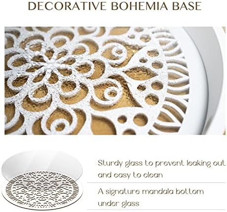 12 Inch Round Wooden Serving Tray with Handles