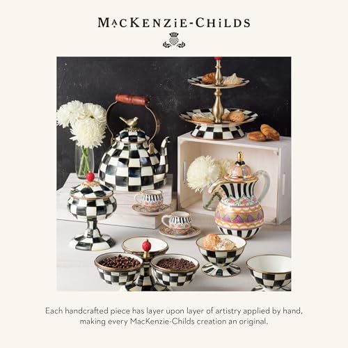 Mackenzie-Childs Enamel Pitcher with Spout Courtly Check