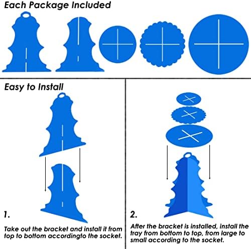 2 Pack Cardboard 3 Tier Cupcake Stand for Parties