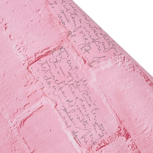 LovingWay 147 Feet Classroom Wall Shelf Liner Pink Bricks English Quotes