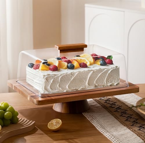 HBlife Cake Stand with Lid 165 Inch