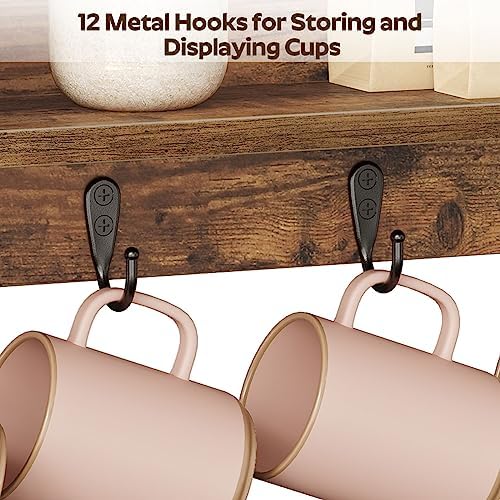 Yatiney Coffee Mug Holder Stand 3 Tier Tree Rack 12 Cups