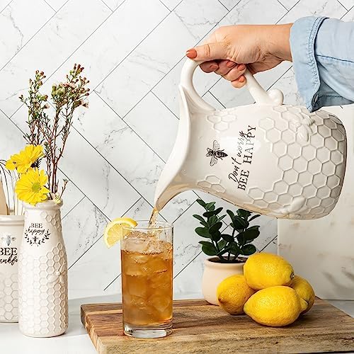 Youngs Inc Ceramic Water Pitcher - 9x9x10 Serving Jug