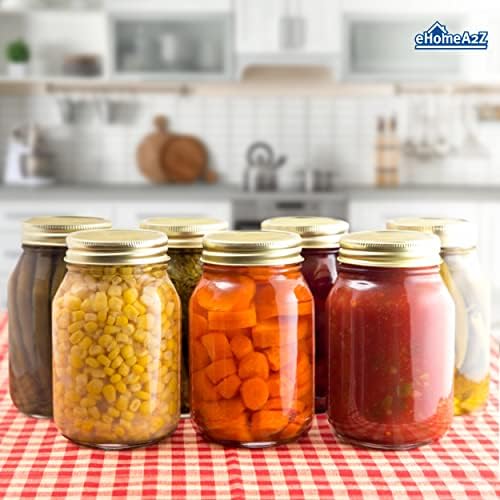 EHOMEA2Z 32 Oz Mason Jars with Lids 12 Pack