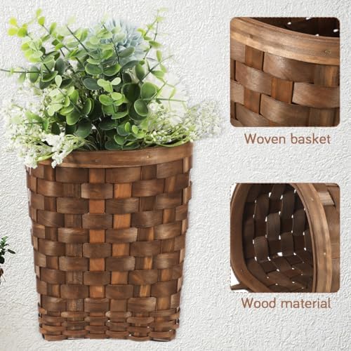 Kichvoe Wall Hanging Wicker Basket for Home Decor