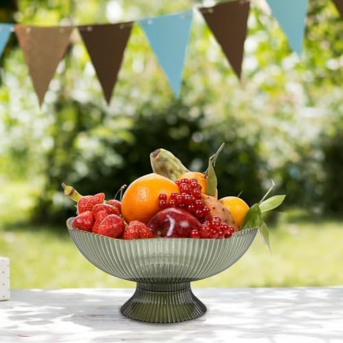 Marsrut Clear Plastic Fruit Bowl with Drainage