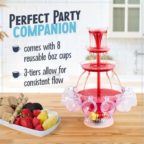 Nostalgia 3-Tier Lighted Beverage Dispenser