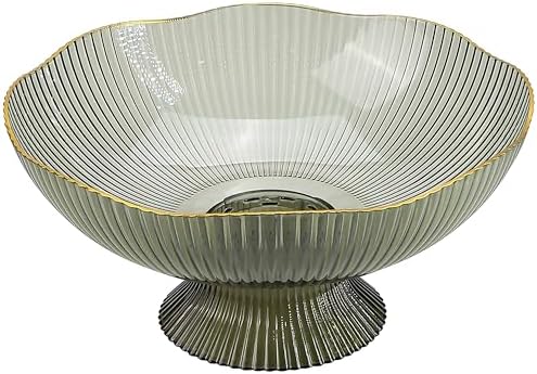 Marsrut Clear Plastic Fruit Bowl with Drainage