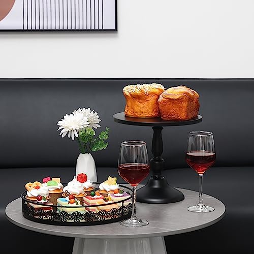 6 Pcs Black Cake Stands Set for Party Serving
