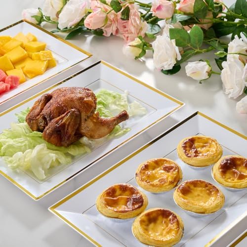 FOCUSLINE 8PCS Plastic Serving Trays Set