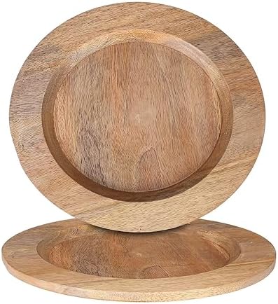Alpha Living Home 13 Inch Rustic Charger Plates 2 Pack
