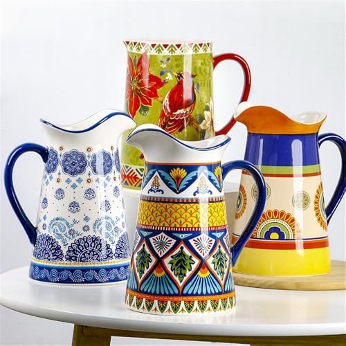 2000ml Cold Water Pitcher With Handle Ceramic Jugs