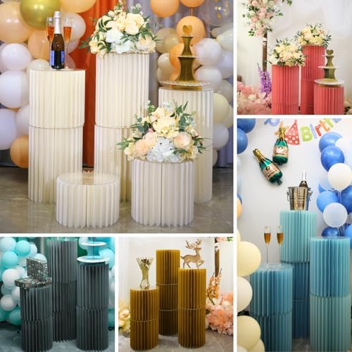 Merrifete Stacking Block Cake Stands for Party and Events